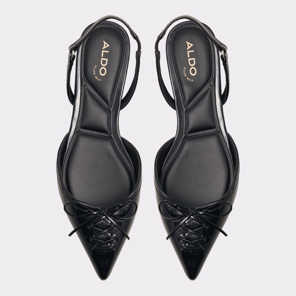 ALDO Farabriver Black Pointed Slingback Ballet Flats